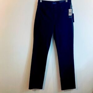 NYDJ Sz 6 Reg Straight High Rise Lift Tuck Technology Black  Jeans NEW